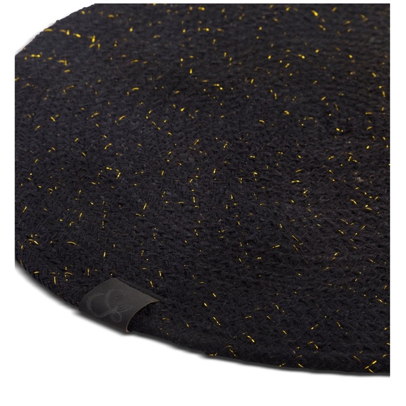 Thyme & Table Fall 8-Piece Set, 4 Napkins & 4 Round Placemats, Black & Gold - Picture 2 of 5